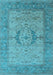 Oriental Light Blue Industrial Rug, urb1670lblu