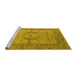 Sideview of Machine Washable Oriental Yellow Industrial Rug, wshurb1670yw