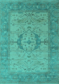 Oriental Turquoise Industrial Rug, urb1670turq