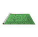 Sideview of Machine Washable Oriental Emerald Green Industrial Area Rugs, wshurb1670emgrn