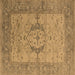 Square Oriental Brown Industrial Rug, urb1670brn