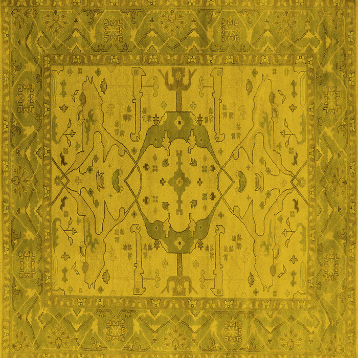 Square Oriental Yellow Industrial Rug, urb1670yw