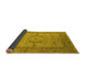 Sideview of Oriental Yellow Industrial Rug, urb1670yw