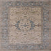 Square Mid-Century Modern Rosy Brown Pink Oriental Rug, urb1670