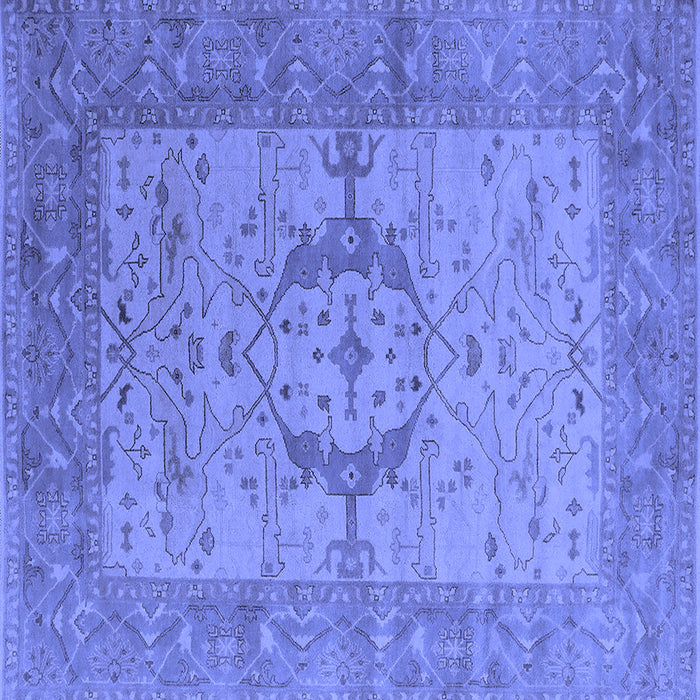 Square Oriental Blue Industrial Rug, urb1670blu