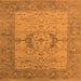 Square Oriental Orange Industrial Rug, urb1670org