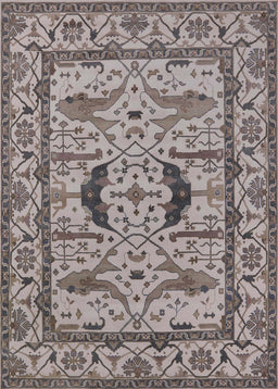 Mid-Century Modern Silver Pink Oriental Rug, urb1671