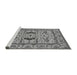 Sideview of Machine Washable Oriental Gray Industrial Rug, wshurb1671gry