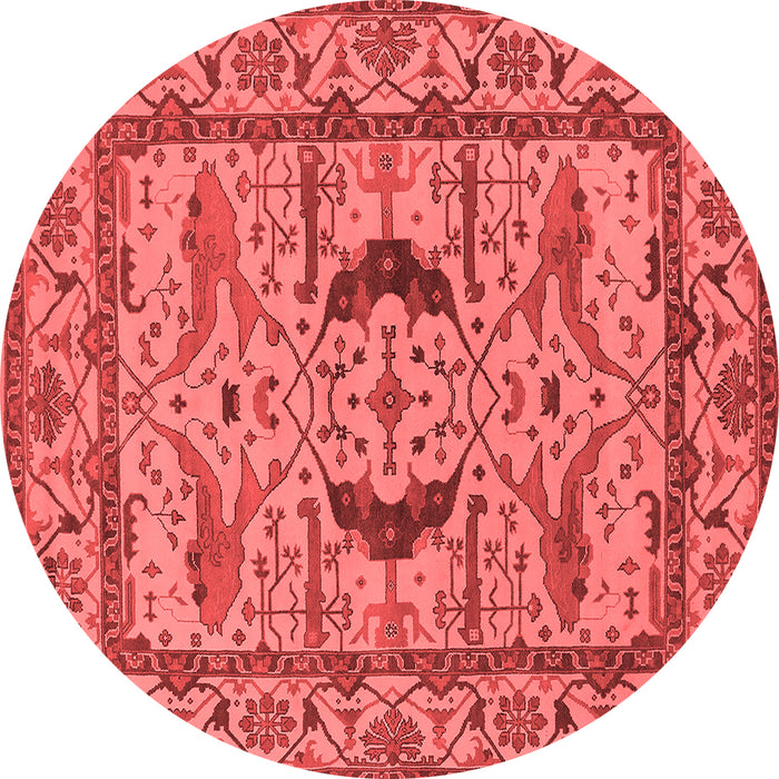 Machine Washable Oriental Red Industrial Rug, wshurb1671red