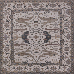 Square Machine Washable Industrial Modern Silver Pink Rug, wshurb1671