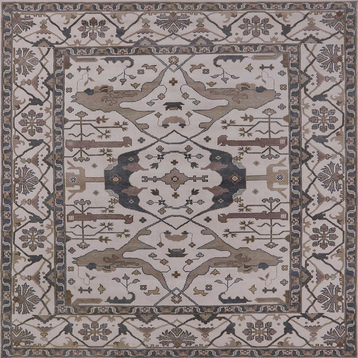 Square Machine Washable Industrial Modern Silver Pink Rug, wshurb1671