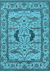 Oriental Light Blue Industrial Rug, urb1671lblu