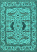 Oriental Turquoise Industrial Rug, urb1671turq