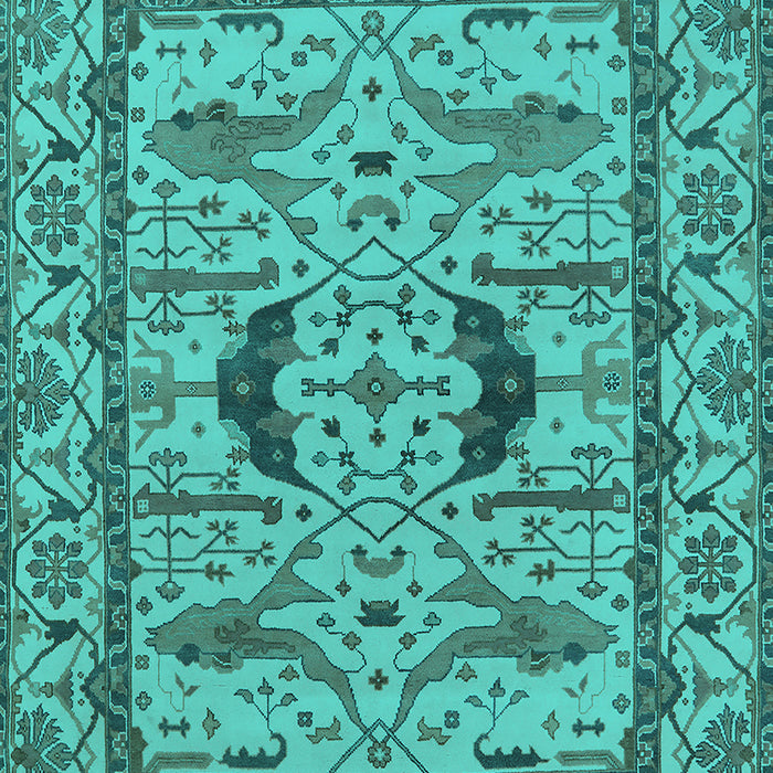 Oriental Turquoise Industrial Rug, urb1671turq