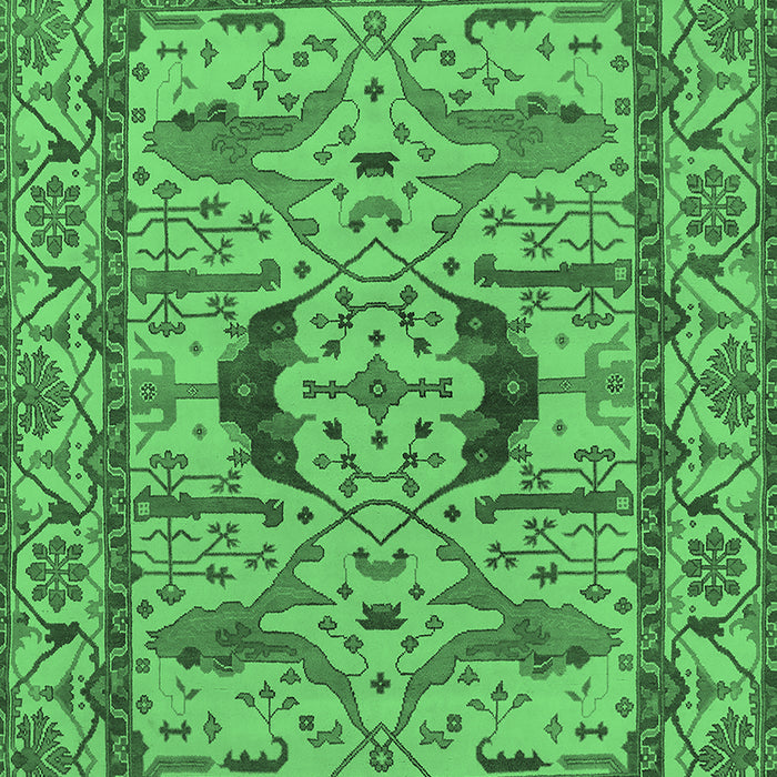 Oriental Emerald Green Industrial Rug, urb1671emgrn