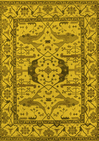 Oriental Yellow Industrial Rug, urb1671yw