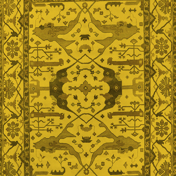 Oriental Yellow Industrial Rug, urb1671yw