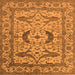 Square Oriental Orange Industrial Rug, urb1672org