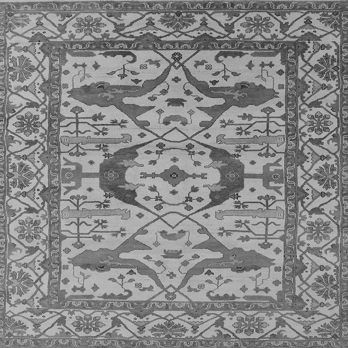 Square Oriental Gray Industrial Rug, urb1672gry