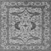 Square Oriental Gray Industrial Rug, urb1672gry