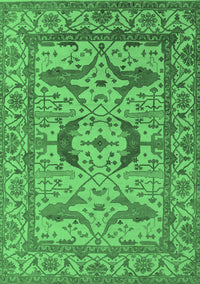 Oriental Emerald Green Industrial Rug, urb1672emgrn