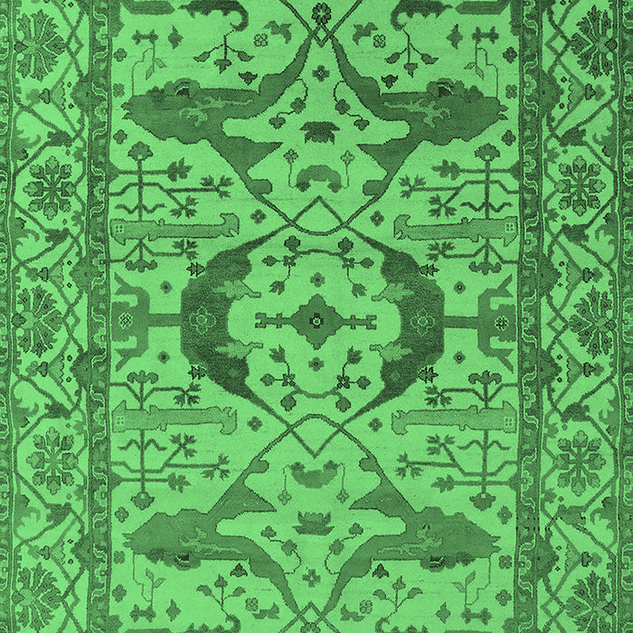 Oriental Emerald Green Industrial Rug, urb1672emgrn