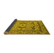 Sideview of Oriental Yellow Industrial Rug, urb1672yw