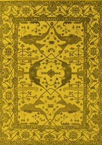 Oriental Yellow Industrial Rug, urb1672yw