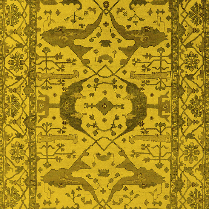 Oriental Yellow Industrial Rug, urb1672yw