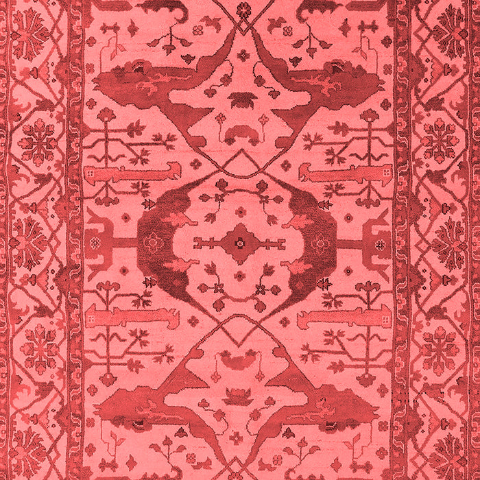 Machine Washable Oriental Red Industrial Rug, wshurb1672red