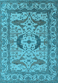 Oriental Light Blue Industrial Rug, urb1672lblu