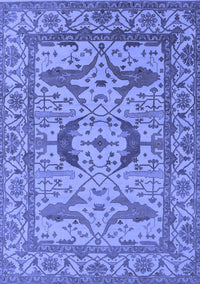 Oriental Blue Industrial Rug, urb1672blu