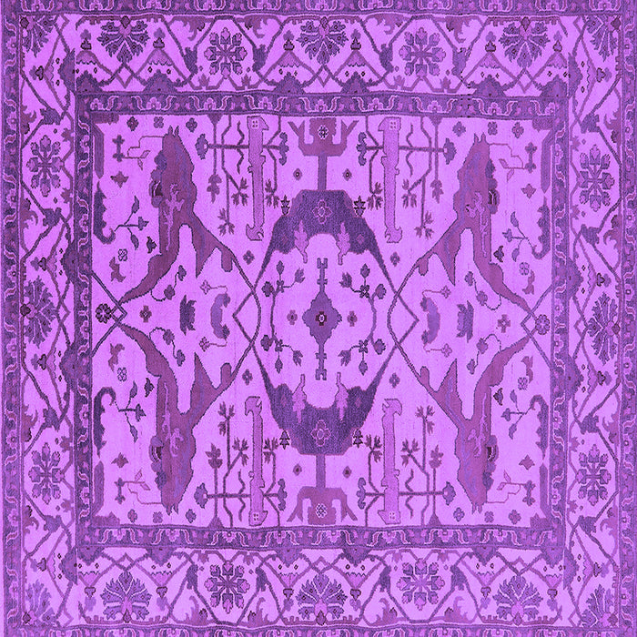 Square Machine Washable Oriental Purple Industrial Area Rugs, wshurb1672pur