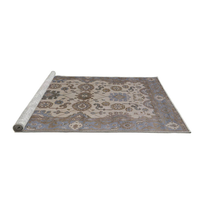 Sideview of Machine Washable Industrial Modern Puce Purple Rug, wshurb1673