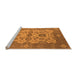 Sideview of Machine Washable Oriental Orange Industrial Area Rugs, wshurb1673org