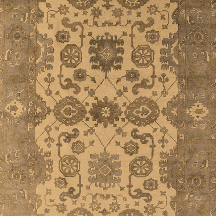 Machine Washable Oriental Brown Industrial Rug, wshurb1673brn