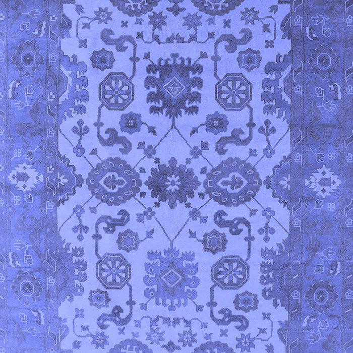 Machine Washable Oriental Blue Industrial Rug, wshurb1673blu