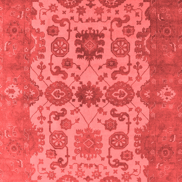 Machine Washable Oriental Red Industrial Rug, wshurb1673red