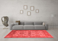 Machine Washable Oriental Red Industrial Rug, wshurb1673red