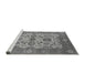 Sideview of Machine Washable Oriental Gray Industrial Rug, wshurb1673gry