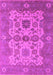 Machine Washable Oriental Pink Industrial Rug, wshurb1673pnk