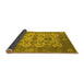 Sideview of Oriental Yellow Industrial Rug, urb1673yw