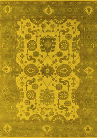 Oriental Yellow Industrial Rug, urb1673yw