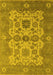 Oriental Yellow Industrial Rug, urb1673yw