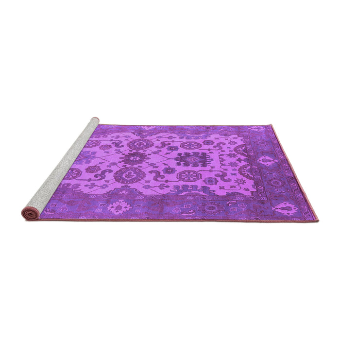Sideview of Machine Washable Oriental Purple Industrial Area Rugs, wshurb1673pur