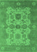 Oriental Emerald Green Industrial Rug, urb1673emgrn