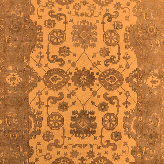 Machine Washable Oriental Orange Industrial Area Rugs, wshurb1673org