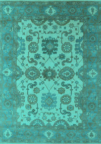 Oriental Turquoise Industrial Rug, urb1673turq