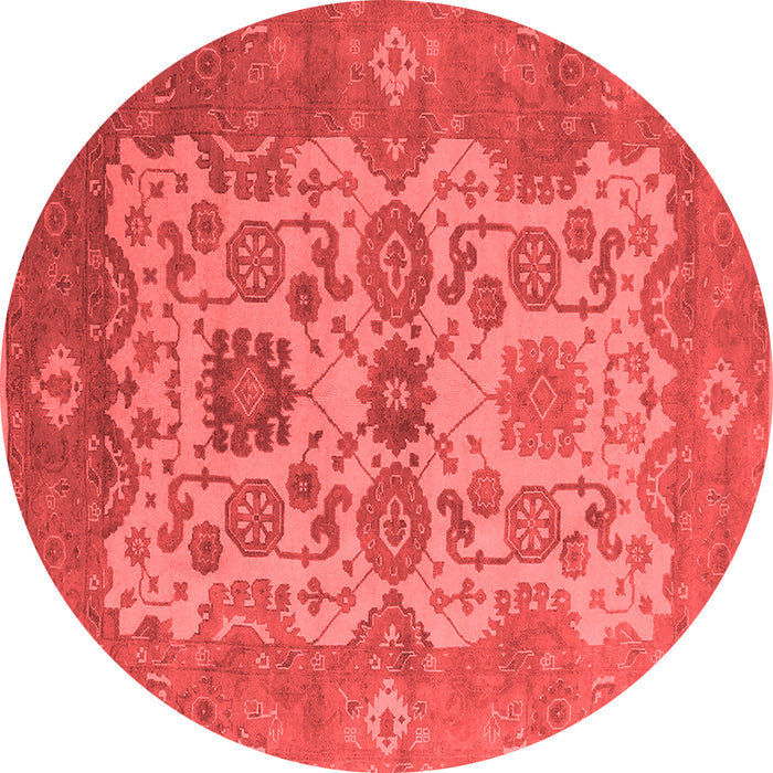 Machine Washable Oriental Red Industrial Rug, wshurb1673red