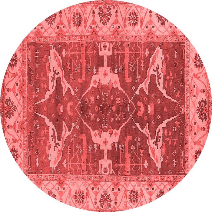 Machine Washable Oriental Red Industrial Rug, wshurb1674red
